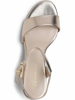 Tamaris Pumps|Sandalen & Sandaletten*Damen Sandaletten gold uni