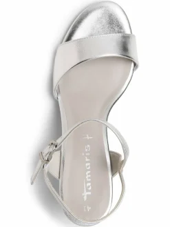 Tamaris Pumps|Sandalen & Sandaletten*Damen Sandaletten silber uni