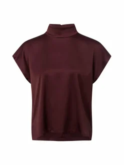 Drykorn Blusen*Damen Satinbluse - Alaria aubergine uni
