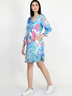 Vicci Germany Kleider*Damen Satinkleid mehrfarbig gemustert