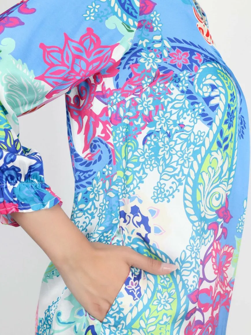 Vicci Germany Kleider*Damen Satinkleid mehrfarbig gemustert