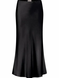 Vera Mont Röcke*Damen Satinrock schwarz uni