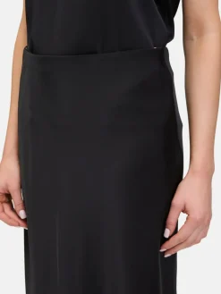 Vera Mont Röcke*Damen Satinrock schwarz uni