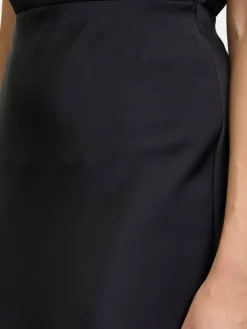 Vera Mont Röcke*Damen Satinrock schwarz uni