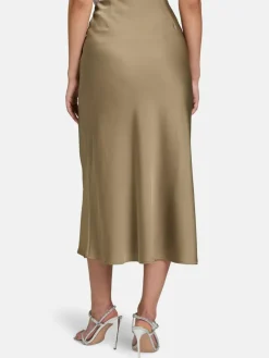 Vera Mont Röcke*Damen Satinrock camel uni