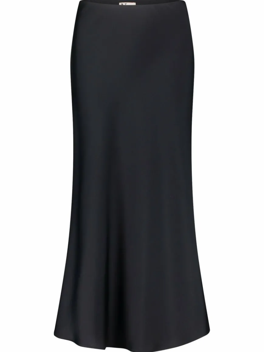 Vera Mont Röcke*Damen Satinrock schwarz uni