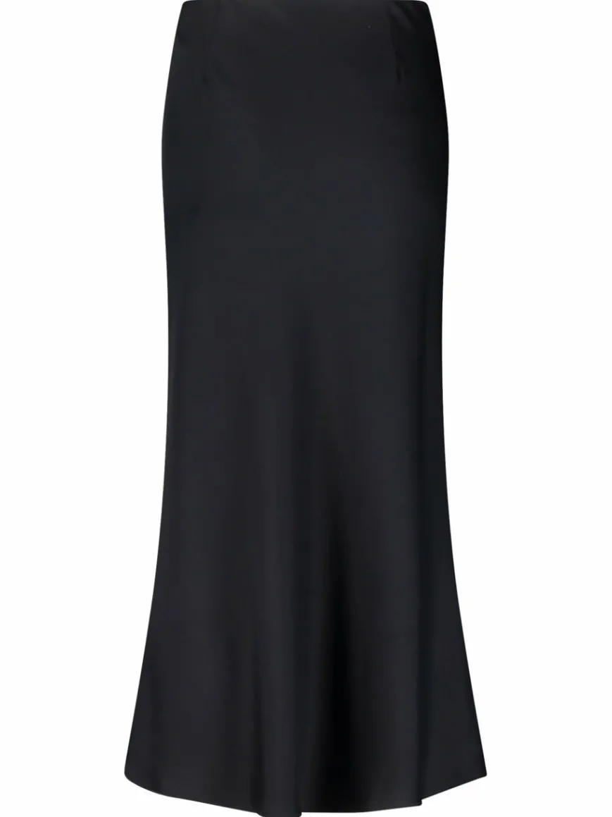 Vera Mont Röcke*Damen Satinrock schwarz uni