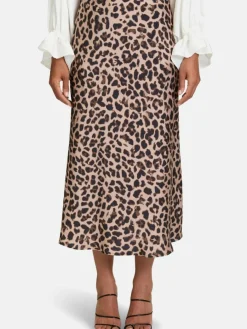 Vera Mont Röcke*Damen Satinrock beige gemustert