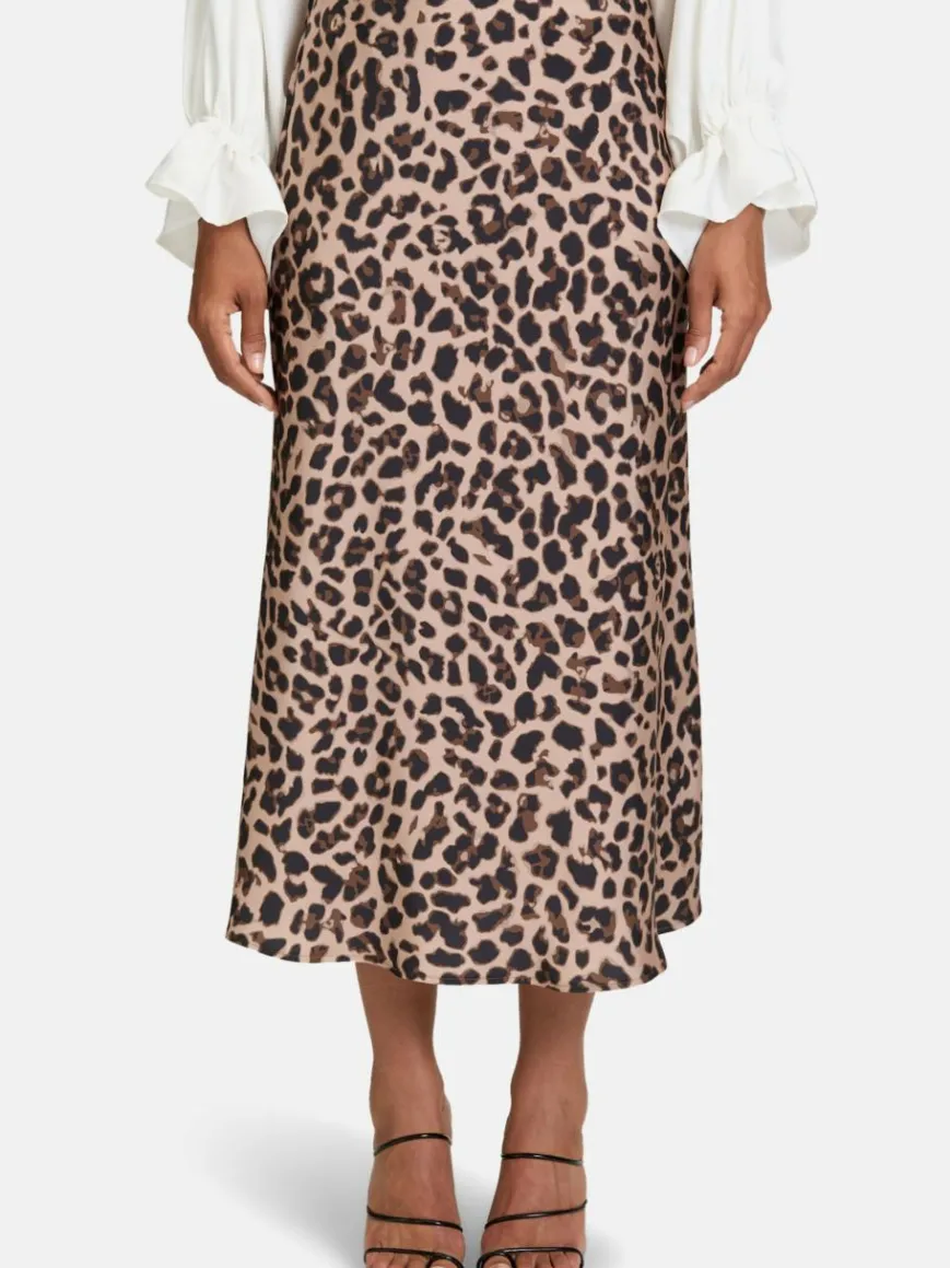 Vera Mont Röcke*Damen Satinrock beige gemustert