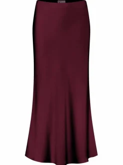 Vera Mont Röcke*Damen Satinrock bordeaux uni