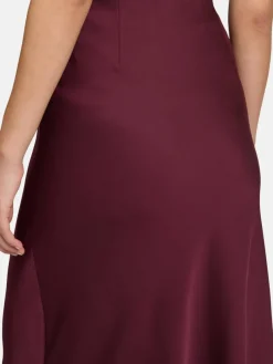 Vera Mont Röcke*Damen Satinrock bordeaux uni