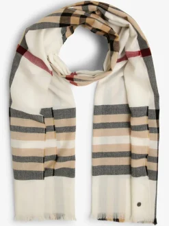 Fraas Schals & Tücher*Damen Schal ecru kariert