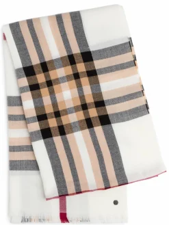 Fraas Schals & Tücher*Damen Schal weiß schwarz kariert