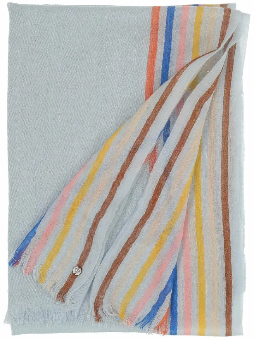 Fraas Schals & Tücher*Damen Schal hellblau gestreift