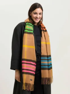 Fraas Schals & Tücher*Damen Schal camel kariert