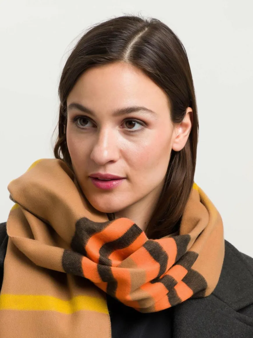 Fraas Schals & Tücher*Damen Schal camel kariert