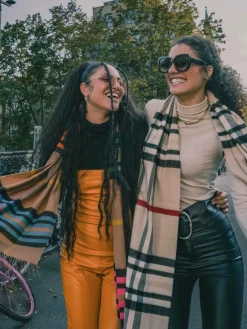 Fraas Schals & Tücher*Damen Schal camel kariert