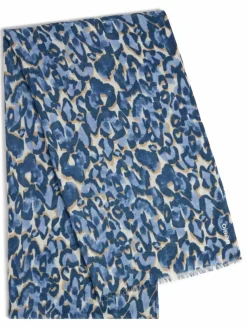 Olsen Schals & Tücher*Damen Schal indigo ecru gemustert