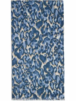 Olsen Schals & Tücher*Damen Schal indigo ecru gemustert