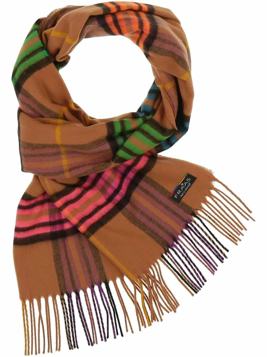 Fraas Schals & Tücher*Damen Schal camel kariert