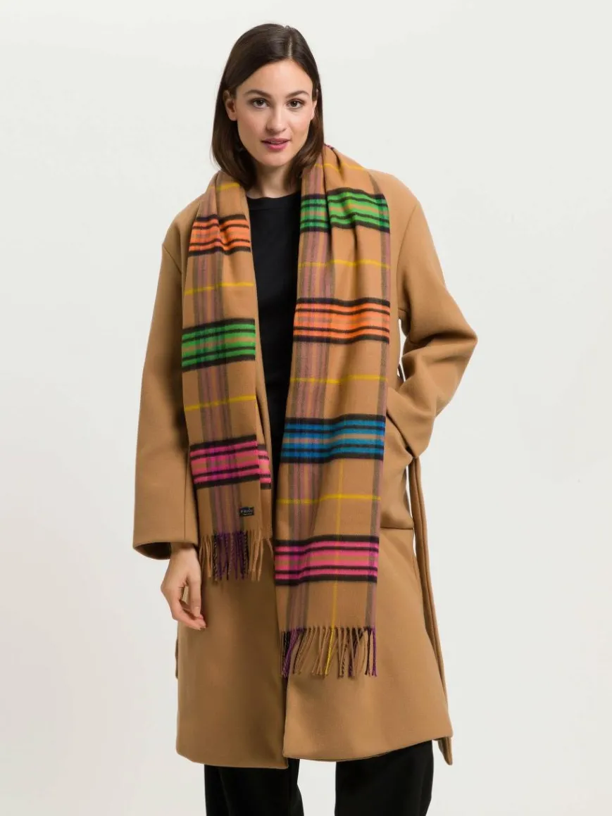 Fraas Schals & Tücher*Damen Schal camel kariert