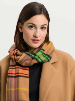 Fraas Schals & Tücher*Damen Schal camel kariert