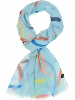 Fraas Schals & Tücher*Damen Schal hellblau gemustert