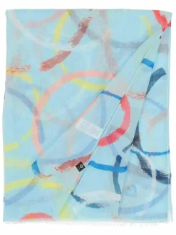 Fraas Schals & Tücher*Damen Schal hellblau gemustert