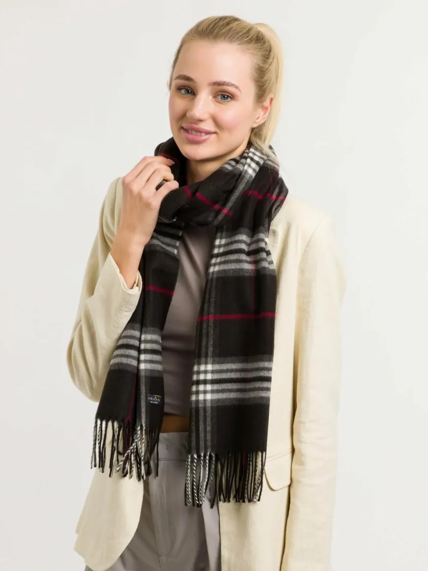 Fraas Schals & Tücher*Damen Schal schwarz kariert