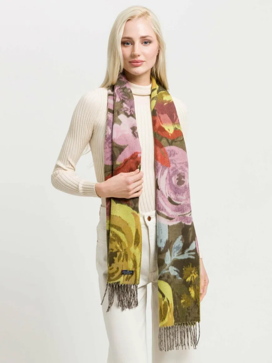 Fraas Schals & Tücher*Damen Schal khaki gemustert