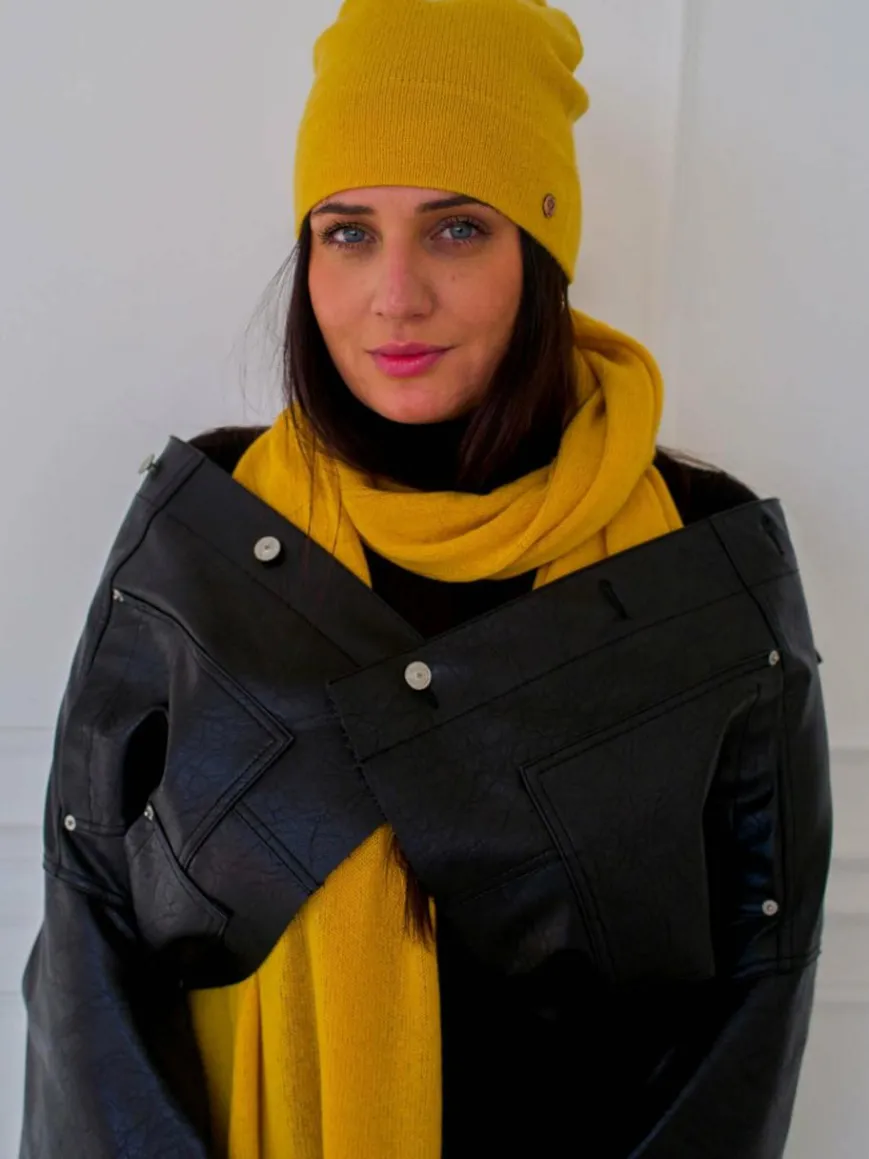 Fraas Schals & Tücher*Damen Schal gelb uni