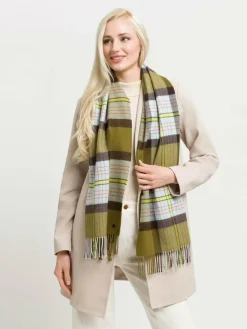 Fraas Schals & Tücher*Damen Schal khaki kariert