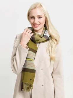 Fraas Schals & Tücher*Damen Schal khaki kariert