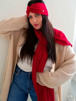 Fraas Schals & Tücher*Damen Schal rot uni