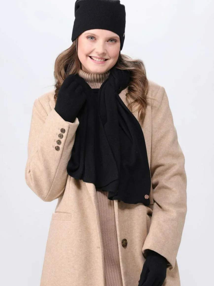 Fraas Schals & Tücher*Damen Schal schwarz uni