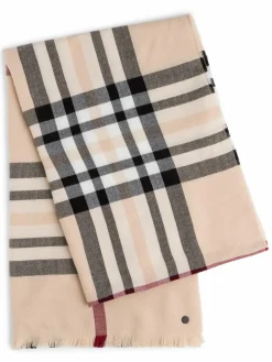 Fraas Schals & Tücher*Damen Schal sand schwarz kariert