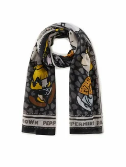 Codello Schals & Tücher*Damen Schal - PEANUTS schwarz bedruckt
