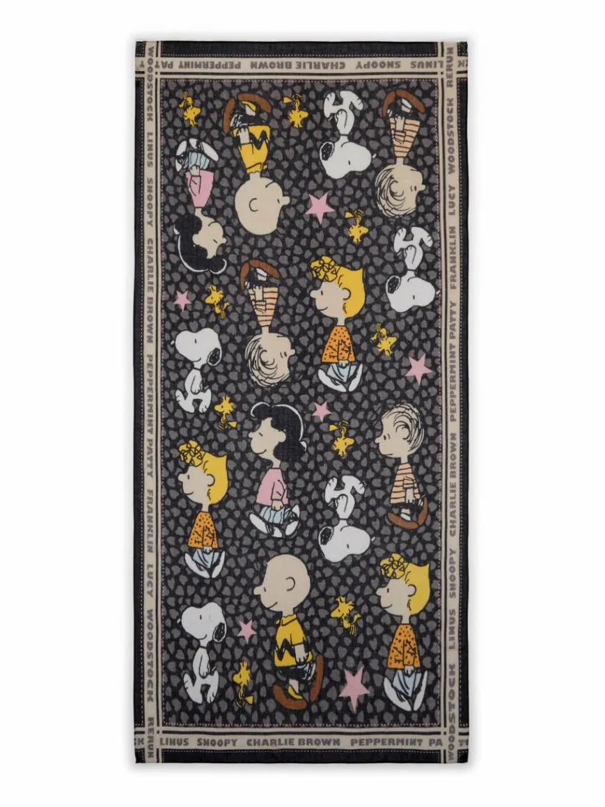 Codello Schals & Tücher*Damen Schal - PEANUTS schwarz bedruckt