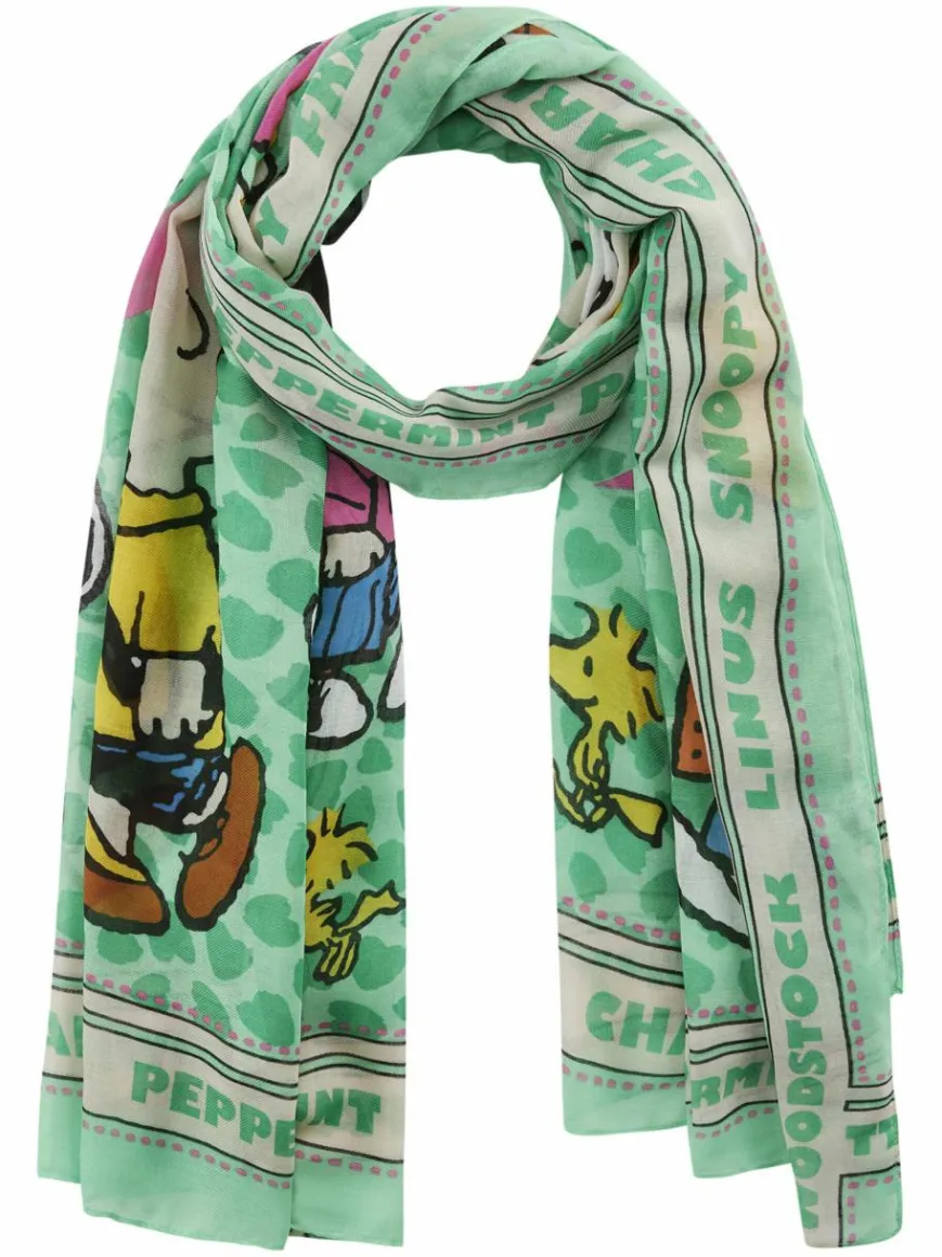 Codello Schals & Tücher*Damen Schal - PEANUTS grün bedruckt