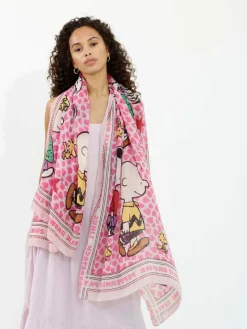 Codello Schals & Tücher*Damen Schal - PEANUTS grün bedruckt