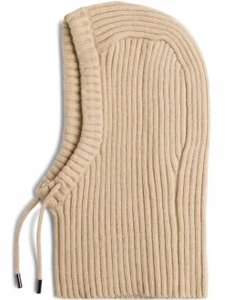 Loevenich Mützen & Hüte|Schals & Tücher*Damen Schalmütze mit Wollanteil beige uni