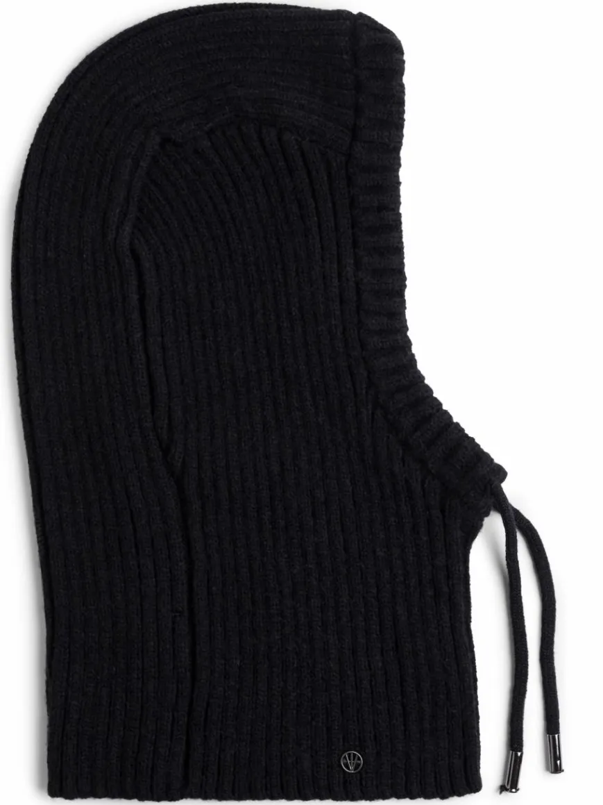 Loevenich Mützen & Hüte|Schals & Tücher*Damen Schalmütze mit Wollanteil schwarz uni