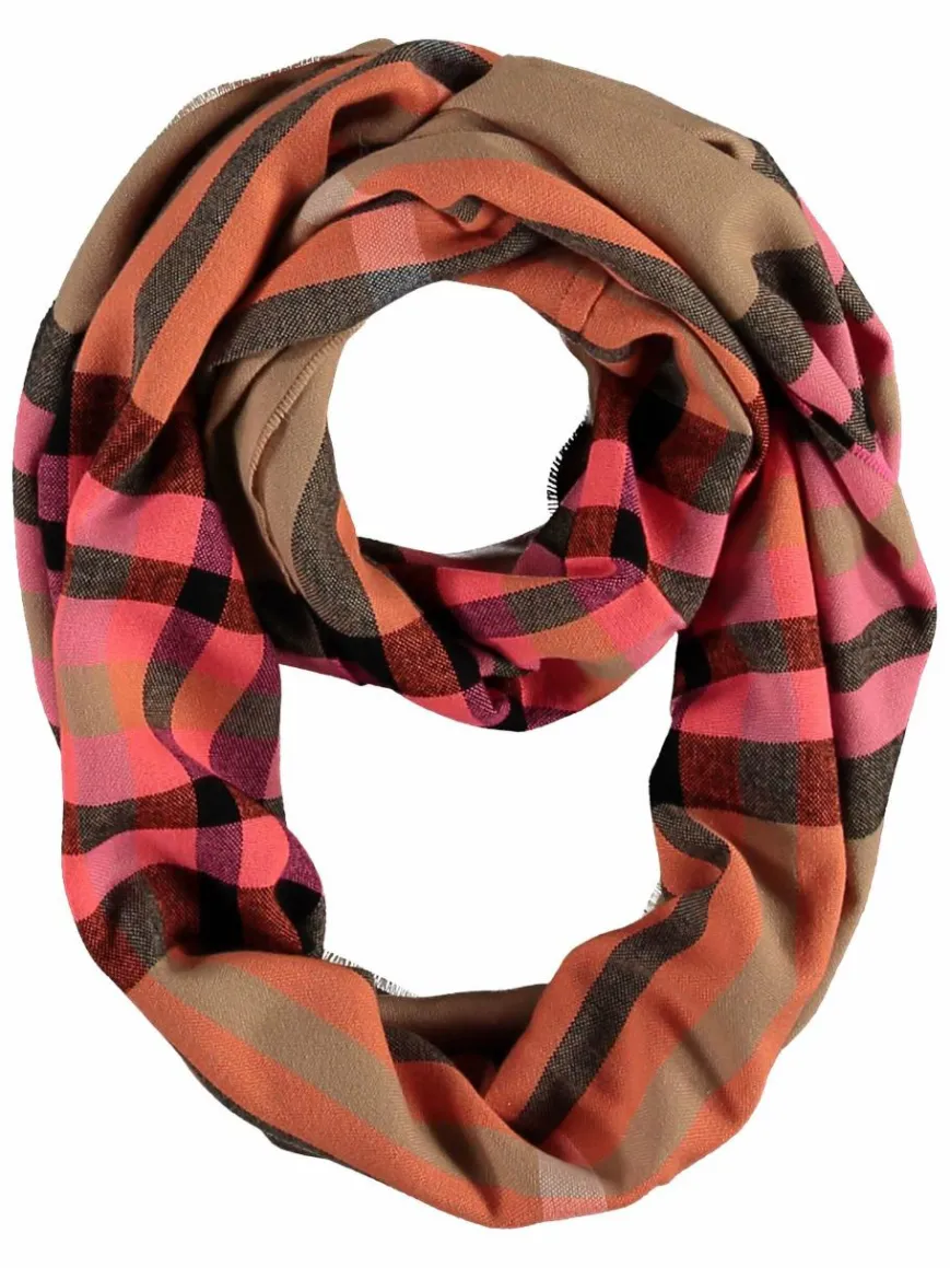 Fraas Schals & Tücher*Damen Schlauchschal camel kariert