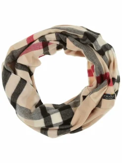 Fraas Schals & Tücher*Damen Schlauchschal beige kariert