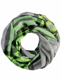 Fraas Schals & Tücher*Damen Schlauchschal silber kariert