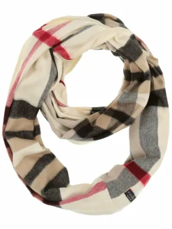 Fraas Schals & Tücher*Damen Schlauchschal beige kariert