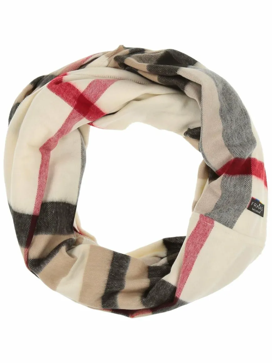 Fraas Schals & Tücher*Damen Schlauchschal beige kariert