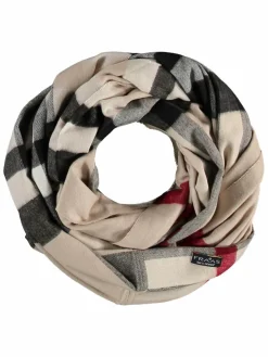 Fraas Schals & Tücher*Damen Schlauchschal beige kariert
