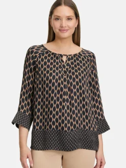 Betty Barclay Blusen*Damen Schlupfbluse schwarz mehrfarbig gemustert