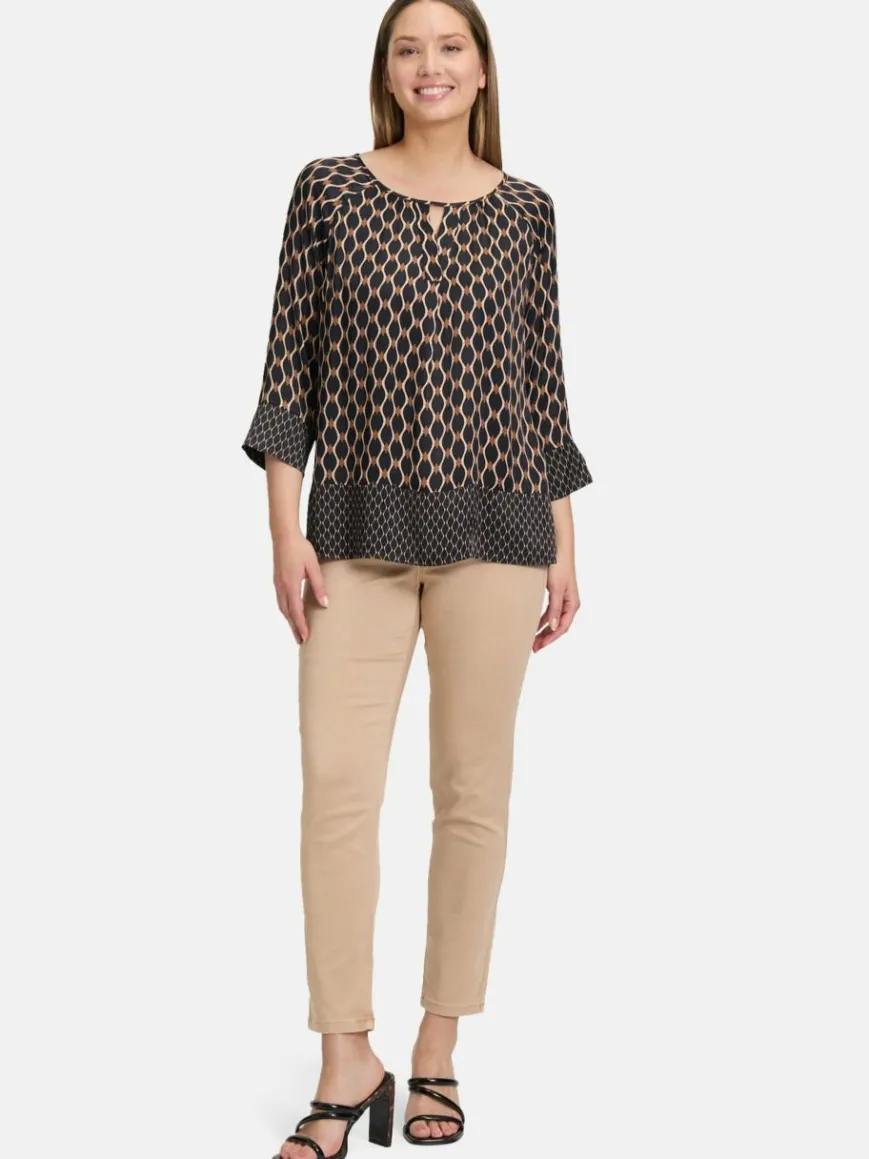 Betty Barclay Blusen*Damen Schlupfbluse schwarz mehrfarbig gemustert